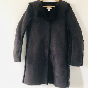 Faux Suede Coat